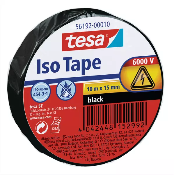 Isolierbänder TESA Iso Tape 15 mm x 10 m schwarz