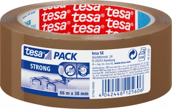 Verpackungs-Klebebänder TESA tesapack strong braun 38 mm x 66 m