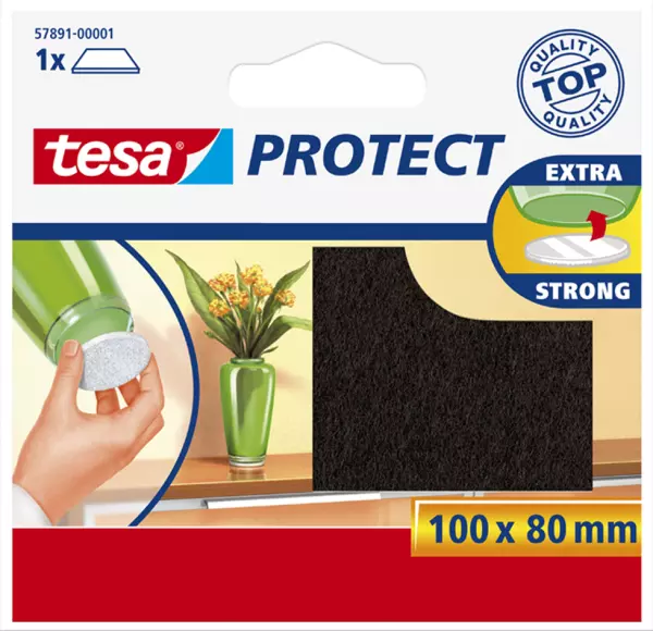 Feutres anti-rayures TESA Protect brun 100x 80 mm