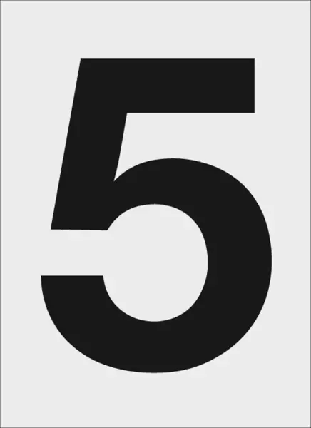 Zahlenschilder Zeichen 5