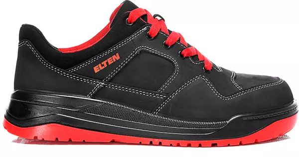 Sicherheitshalbschuhe ELTEN MAVERICK black-red Low S3 SRC ESD