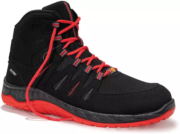 Sicherheitsschuhe halbhoch ELTEN MADDOX black-red Mid S3 SRC ESD