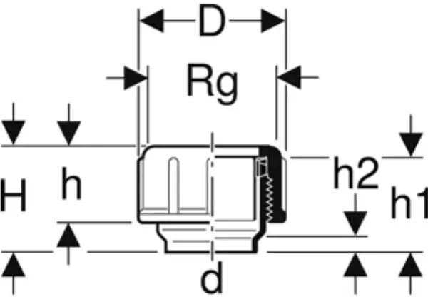 Gewindestutzen GEBERIT PE