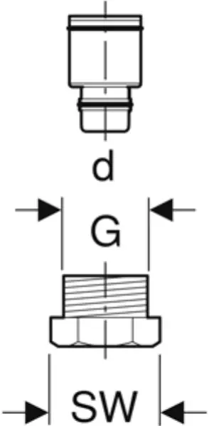 Anschlussverschraubungen GEBERIT Mepla