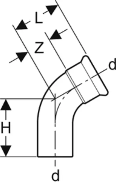 Coudes GEBERIT Mapress acier inoxydable