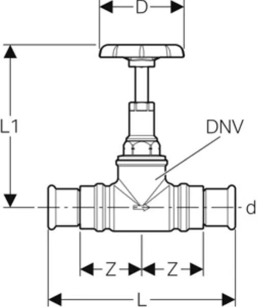 Geradsitz-Absperrventile GEBERIT Mapress