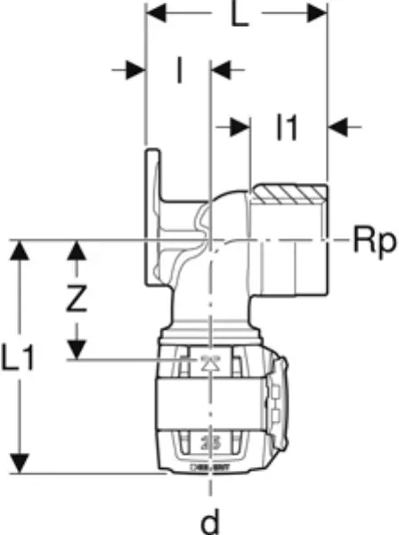 Anschlusswinkel GEBERIT FlowFit