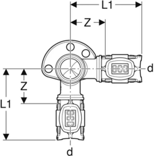 Eckanschlusswinkel GEBERIT FlowFit