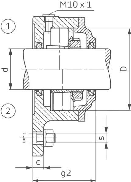 Flanschlagergehäuse FAG F5