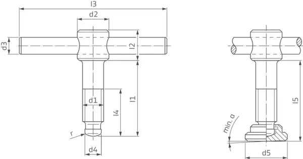 Knebelschrauben HALDER Form F