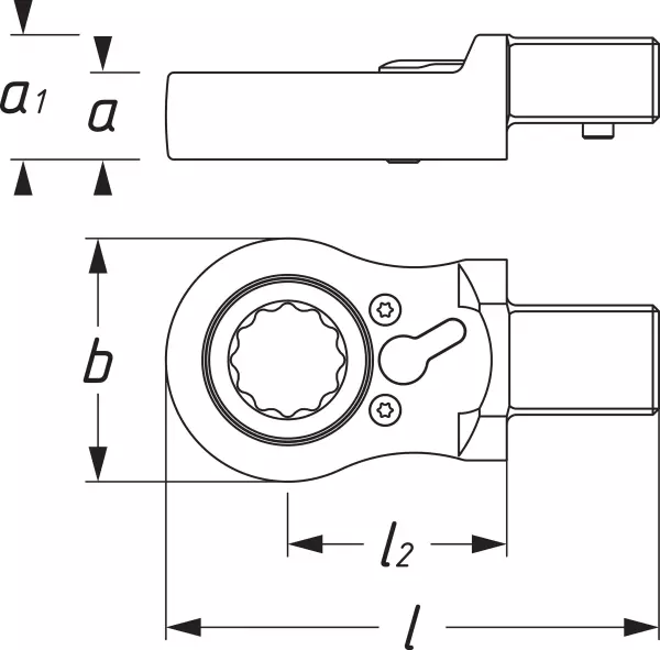 Einsteck-Ratschen-Ringschlüssel HAZET 6606D