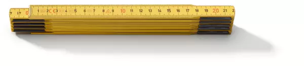 Gliedermeter Holz T59-2-10G TR gelb 2 m