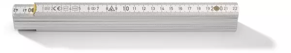 Gliedermeter Holz B3507W DU weiss 2 m