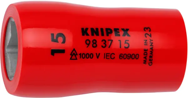 Steckschlüssel-Einsätze 6kt VDE KNIPEX 98 37 15