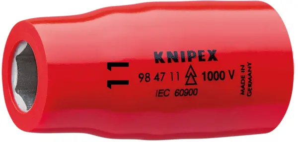 Steckschlüssel-Einsätze 6kt VDE KNIPEX 98 47 11