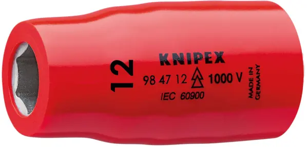 Steckschlüssel-Einsätze 6kt VDE KNIPEX 98 47 12