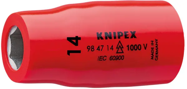 Steckschlüssel-Einsätze 6kt VDE KNIPEX 98 47 14