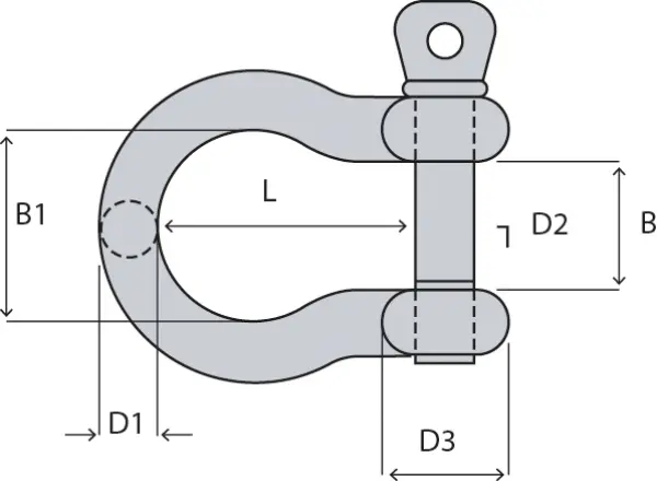 Schäkel geschweift MAMUTEC