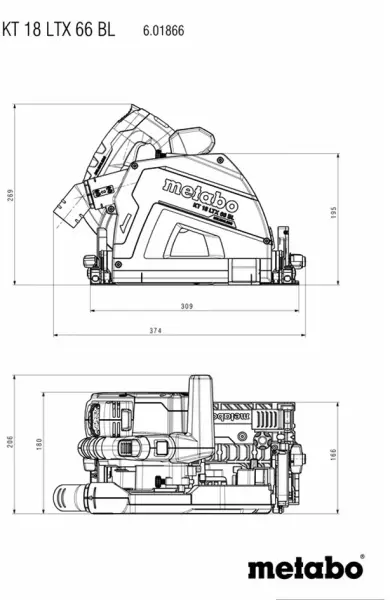 Akku-Tauchsägen METABO KT 18 LTX 66 BL