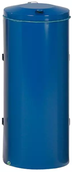 Abfallbehälter,f. innen/außen, 120l,HxØ 980x500mm,Korpus Stahl RAL5010