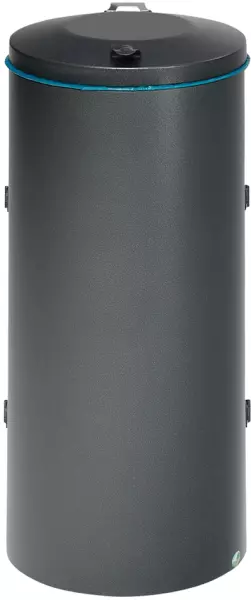 Abfallbehälter,f. innen/außen, 120l,HxØ 980x500mm,Korpus Stahl antiksilber