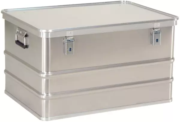 Alu-Transportkiste,HxLxB 430x 743x533mm,137l,Wände geschlossen,Boden geschlossen