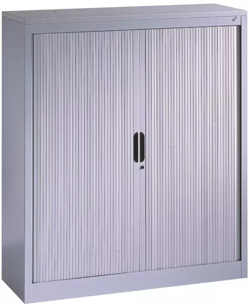 armoire à rideaux,RAL7035, HxlxP 1230x1000x420mm, 2xtablette en acier