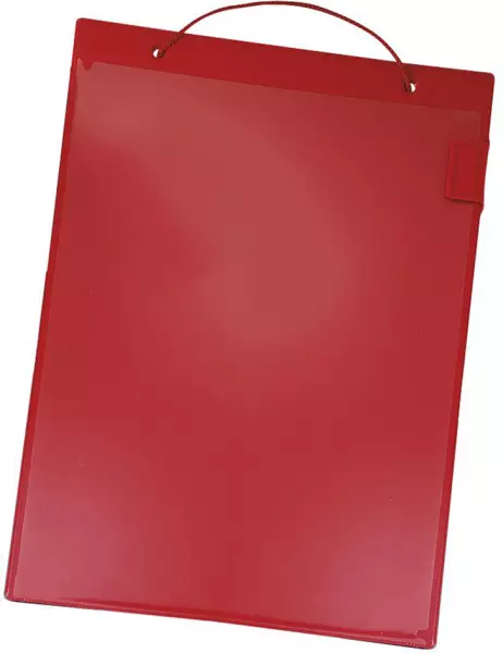 Auftragsmappe,Platte m. Abdeckung,rechteckig,f. DIN A4,Kunststoff,rot