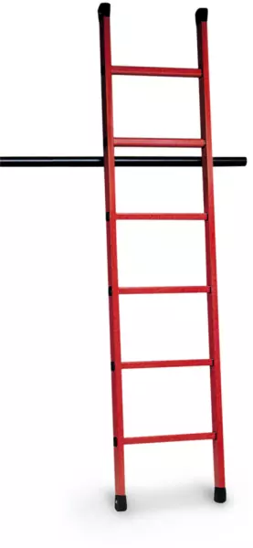 Anlegeleiter,Fiberglas,rot, einseitig,6 Sprossen,Holm L 1,92m