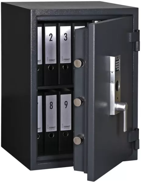 Wertschutzschrank,HxBxT 800x 600x500mm,Sicherheitsstufe VdS 2,1 Tür,Farbe RAL7024