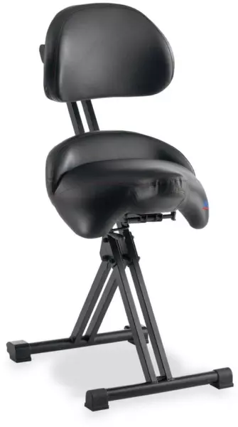 Klappbare XXL-Stehhilfe,Sitz Kunstleder schwarz,Sitz H 590-730mm