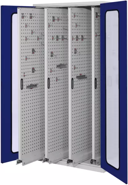 Vertikalschrank,Sichtf.-Tür, HxBxT 1950x1000x600mm,4 Aus- züge,Zyl.-schl.