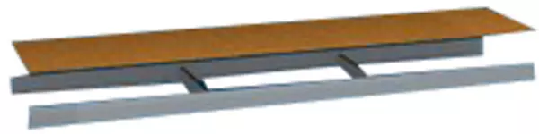 Holzboden,f. Weitspannregal, BxT 2000x500mm,Fachl. 350kg, Holz,Dekor natur