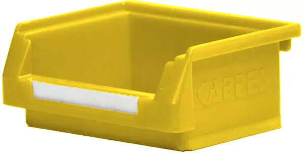 Sichtlagerkasten,HxBxT 45x105x 85/65mm,PE,gelb