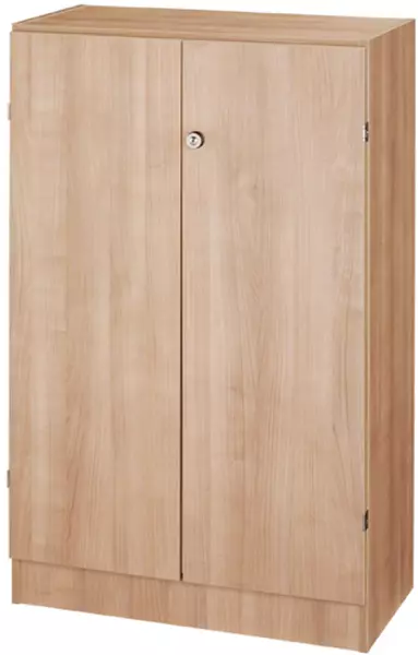 armadio con ante a battenti per ufficio,AxlxP 1270x800x 420mm,2xripiano in legno