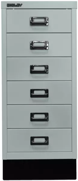 Büro-Schubladenschrank,HxBxT 670x279x380mm,6 Schublade(n), Korpus lichtgrau