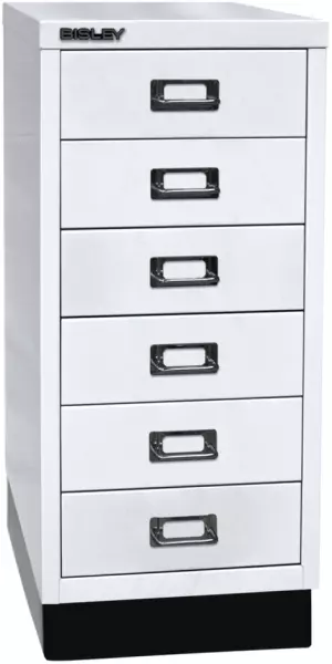 Büro-Schubladenschrank,HxBxT 670x279x380mm,6 Schublade(n), Korpus verkehrsweiß