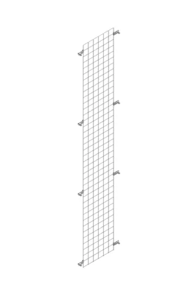 Seitenwand,f. Steckregal,HxT 2000x400mm,Stahl,verzinkt, Gitter,Aufpreis