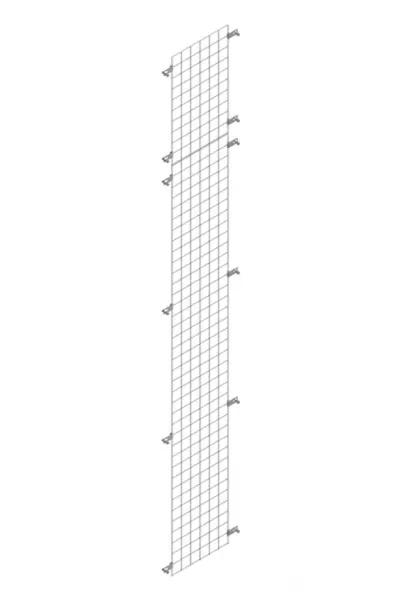 Seitenwand,f. Steckregal,HxT 2500x400mm,Stahl,verzinkt, Gitter,Aufpreis