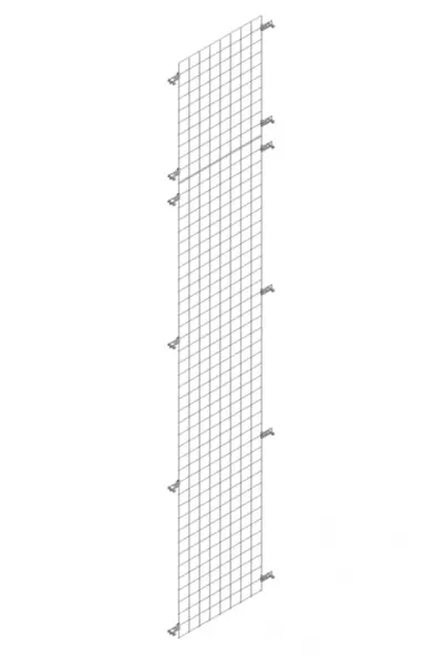 Seitenwand,f. Steckregal,HxT 2500x500mm,Stahl,verzinkt, Gitter,Aufpreis