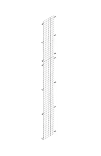 Seitenwand,f. Steckregal,HxT 3000x400mm,Stahl,verzinkt, Gitter,Aufpreis