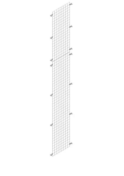 Seitenwand,f. Steckregal,HxT 3000x500mm,Stahl,verzinkt, Gitter,Aufpreis