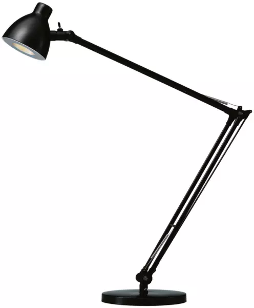 LED-Tischleuchte,warmweiß,A, Kopf/Arm neigbar,Arm L 840mm, Standfuß,schwarz