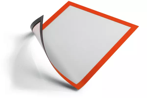 Magnetrahmen,DIN A4,Hoch-/- Querformat,orange,Rückseite magnetisch