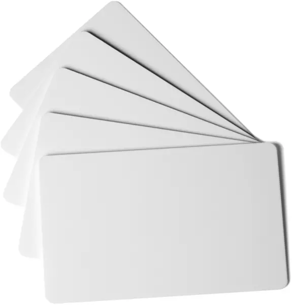 Ausweiskarte,f. Plastikkar- tendrucker,HxB 53,98x86,6mm, 0,76mm,weiß