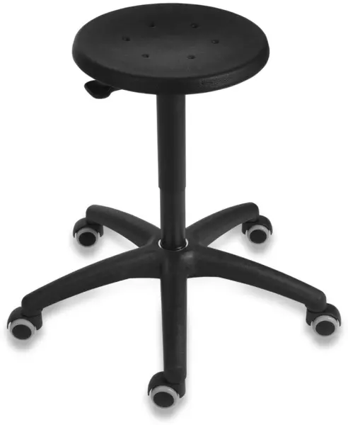 Hocker,Sitz schwarz,Sitz H 420-610mm,Gestell schwarz,Lift schwarz,Rollen
