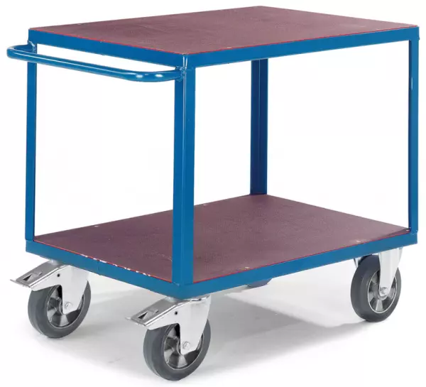 Tischwagen,Tragl. 1200kg,2 Etage(n),Ladefl. LxB 1600x 800mm,Siebdruckböden
