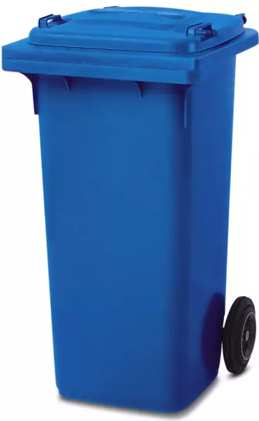 Mülltonne,120l,Korpus PE blau, HxBxT 930x480x555mm,2 Räder