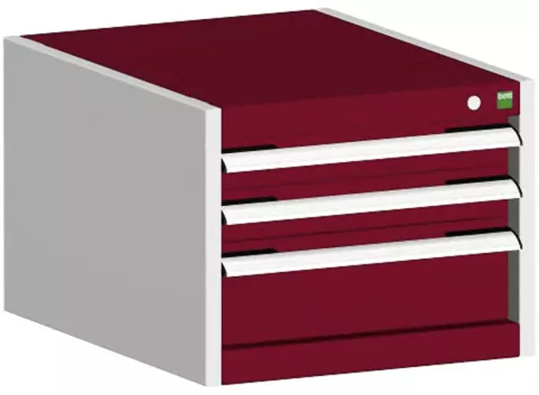 Schubladenschrank,HxBxT 400x 525x525mm,3 Schublade(n),m. Normallastauszug