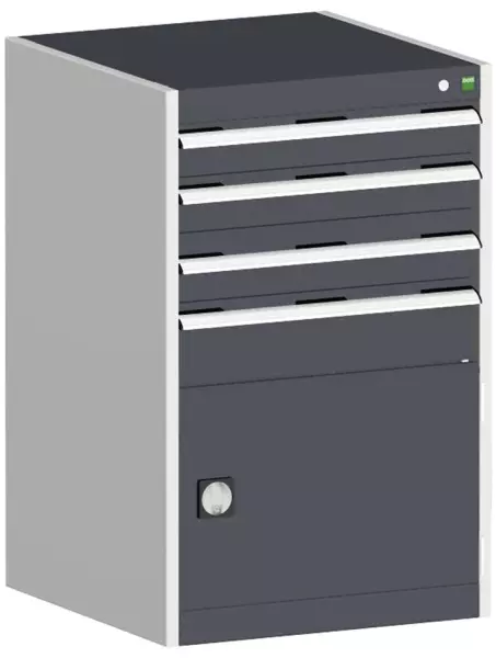 Schubladenschrank,HxBxT 1000x 650x525mm,4 Schublade(n),m. Normallastauszug